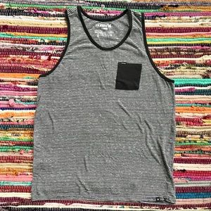 Hurley ~ Ringer stripe pocket tank